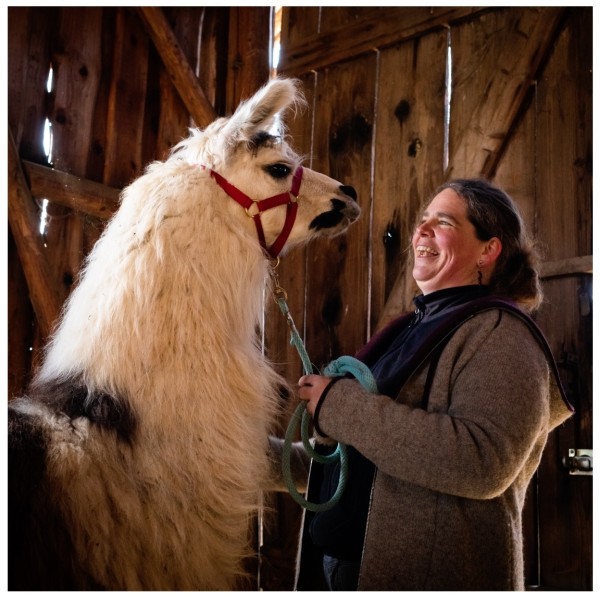 Verena mit Lama